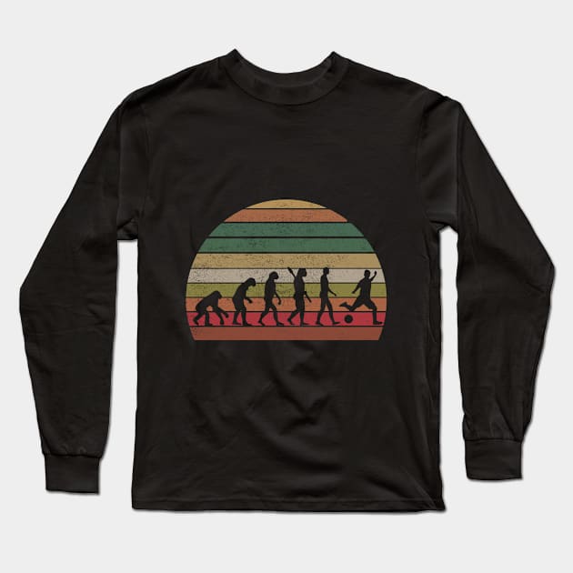 Vintage Soccer T-Shirt Evolution T-shirt Long Sleeve T-Shirt by Elsie